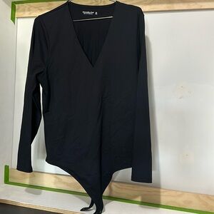 A&F soft v-neck bodysuit